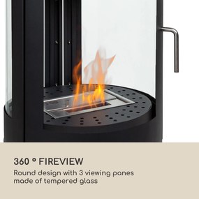 Blumfeldt Fiamme Circulo, etanolový krb, horák z nehrdzavejúcej ocele, 1,2 l, doba horenia 4-5 h