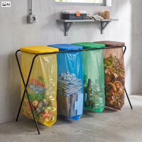 Stojan na triedenie odpadu GORT na 4 vrecia