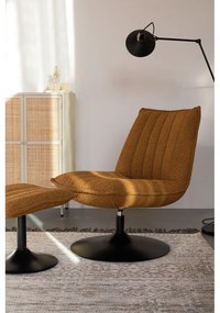 Okrovožlté kreslo z textílie bouclé Jax – White Label