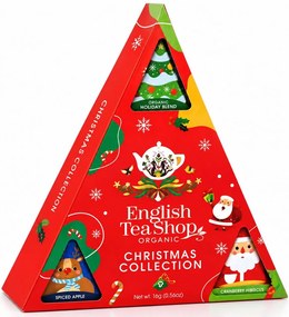 ENGLISH TEA SHOP Sada čajových pyramídok "Christmas Collection" 9 ks - červená