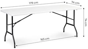 Cateringový stôl do záhrady rozkladací 180 cm
