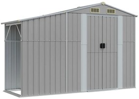 Záhradná kôlňa sivá 277x279x179 cm pozinkovaná oceľ