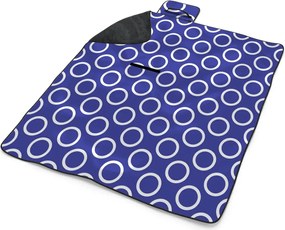 Sablio Plážová deka Biele korunky na modrej: 200x140 cm