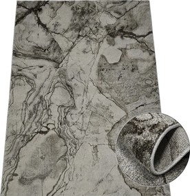 Koberec Wenus 7770 GREY – sivý koberec s abstraktným vzorom Rozmer: 120x180 cm