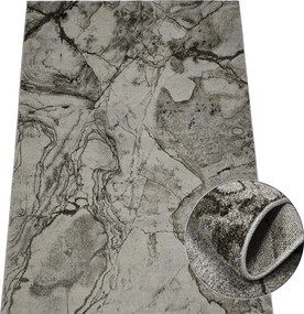 Koberec Wenus 7770 GREY – sivý koberec s abstraktným vzorom Rozmer: 140x190 cm