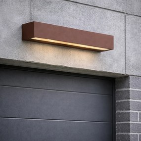 Priemyselné vonkajšie nástenné svietidlo hrdzavohnedé 38 cm vrátane LED IP65 - Hannah