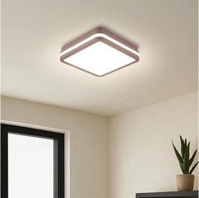 Brilagi -LED Vonkajšie stropné svietidlo BENE LED/18W/230V 21,5x21,5 cm hnedá IP54