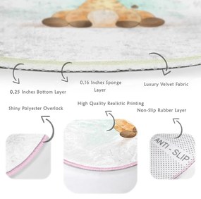 Biely detský koberec ø 120 cm Comfort – Mila Home