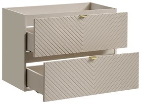 Závěsná skříňka pod umyvadlo Viva Cashmere s deskou 80 cm kašmír/dub coast evoke