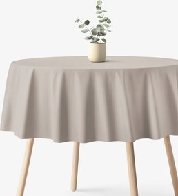 Goldea okrúhly obrus 100% bavlnené plátno - sivohnedý Ø 130 cm