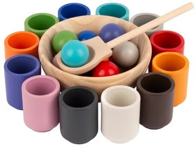 Montessori guľôčky a poháriky