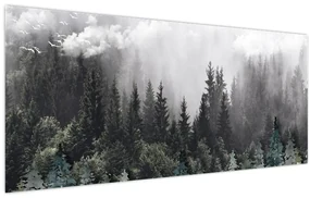 Obraz - Les s ilustrovanými prvkami (120x50 cm)