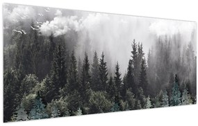 Obraz - Les s ilustrovanými prvkami (120x50 cm)
