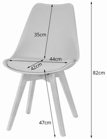 Sivý jedálenský set 1 + 4, stôl BERGEN 120 + stolička BALI MARK