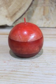 Červená voňavá sviečka v tvare gule 7cm