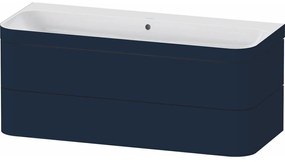 DURAVIT Happy D.2 Plus c-bonded závesná skrinka s nábytkovým umývadlom bez otvoru, 2 zásuvky, 1175 x 490 x 480 mm, nočná modrá matná lakovaná, HP4639N98980000