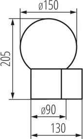 Kanlux 46080 - Vonkajšie nástenné svietidlo STONO 1xE27/15W/230V IP65 antracit