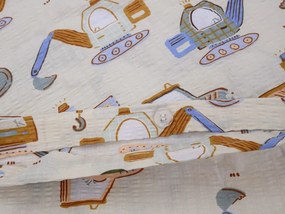 Krepové obliečky do postieľky Renforcé DIGGERO farebné Rozmer obliečky: 45 x 65 cm | 90 x 140 cm