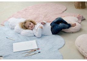 Ružový prateľný ručne tkaný bavlnený detský koberec 160x180 cm Puffy Love – Lorena Canals