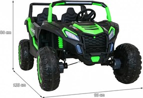 Ramiz Buggy ATV Racing pre 2 deti Zelená + pohon 4x4 + diaľkové ovládanie + pomalý štart + MP3 LED