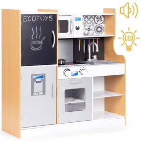 Detská kuchynka so zvukovou a LED kriedovou tabuľou, ECOTOYS