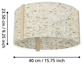 Eglo 390322 - Stropné svietidlo HONTONGAS 1xE27/25W/230V béžová