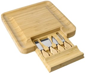 Servírovacia doska ESTERA s príborom, bambusová