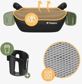 Detský podsedák do auta Cabby 20 sivý