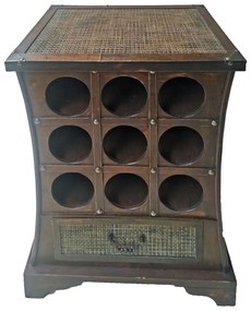 Hnedá vinotéka na 9 fliaš, 46x58 cm – Deco Pleasure