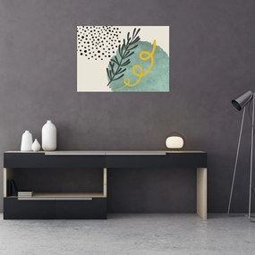 Obraz - Abstraktné listy N⁰1 (70x50 cm)