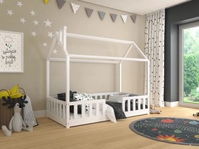 Detská posteľ domček Alfie 1 - 120 x 200 - biela
