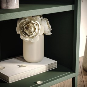 Knižnica do obývačky MARIO, 500 x 1800 x 350 mm, Modern: fľaškovo zelená farba