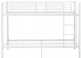 vidaXL Poschodová posteľ biela kovová 90x200 cm manželská