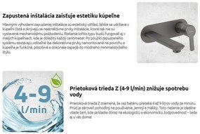 Deante Cascada Alpinia, podomietová sprchová sada s dažďovou nerezovou hlavicou 250x250 mm, čierna matná, BXYZNGAM