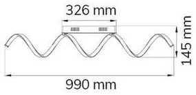 Wofi 9398.01.15.7000 - LED Stmievateľný prisadený luster RUSSELL LED/32W/230V