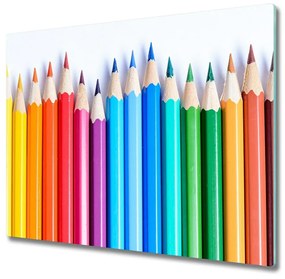 Sklenená doska na krájanie Farebné ceruzky 60x52 cm