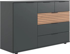 Komoda so zásuvkami Rotterdam, grafit/dub artisan