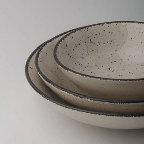 Porcelánový set 16 ks – Gaya Atelier sivé fŕkané - 453096