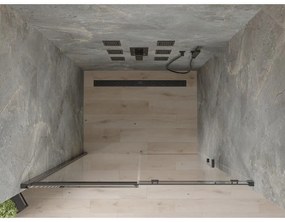 Mexen OMEGA posuvné sprchové dvere do otvoru 140 cm, čierna-transparentná, 825-140-000-70-00