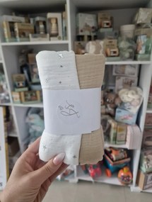 Organické mušelínové plienky 2ks, Natural, 70x70