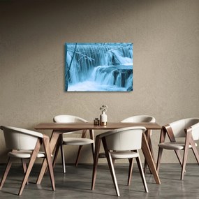 Sklenený obraz - ľadové vodopády (70x50 cm)