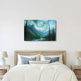 Obraz - Krajina s nádychom Van Gogha (90x60 cm)