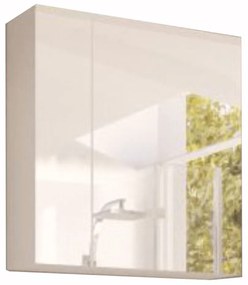 Kúpeľňová skrinka na stenu so zrkadlom Maeve (biela). Vlastná spoľahlivá doprava až k Vám domov. 808192