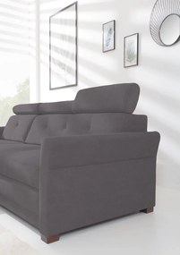 Rohová sedacia súprava Harris, tmavo šedá tkanina, ľavý roh