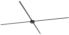 Moderný koľajnicový systém osvetlenia čierny 1-fázový 400 cm s okrúhlym zdrojom napájania - Magnetic