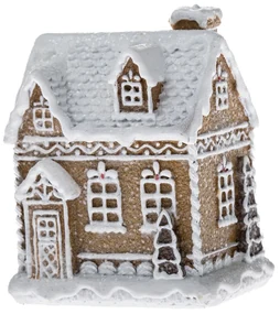 Vianočná medovníková chalúpka, 8,1 x 10,3 x 6  cm, polyresin