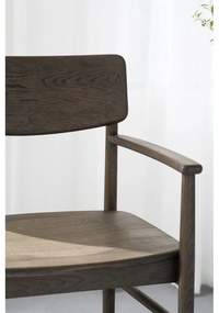 Tmavohnedá jedálenská stolička z dubového dreva Maidstone – Rowico