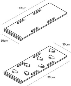 Hojdačka z borovicového dreva v prírodnej farbe 39x75x38 cm Montessori – Meowbaby