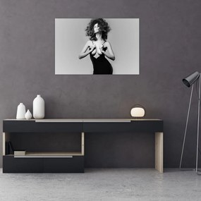 Obraz ženy v čiernych šatách (90x60 cm)