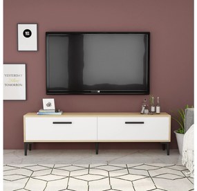 TV stolík/skrinka Vupaki (dub zafírový + biela) . Vlastná spoľahlivá doprava až k Vám domov. 1095234